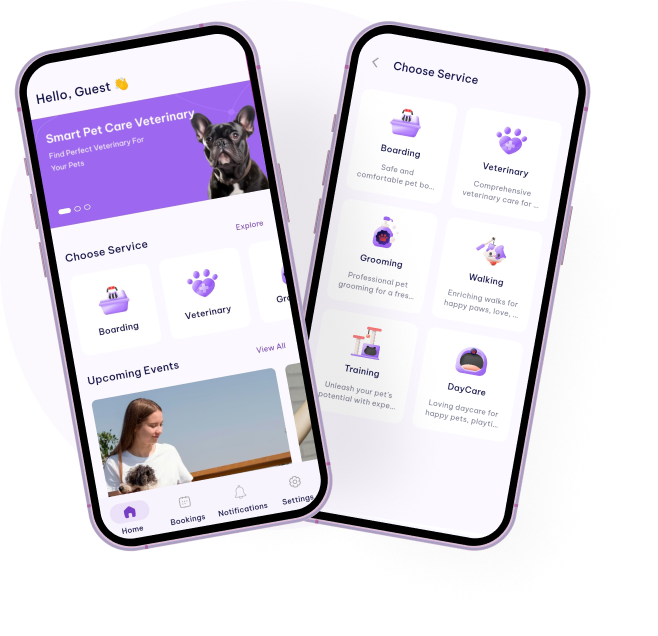 Customer App for Pet Sitting Software | Customer Mobile App | Pawlly